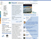 Tablet Screenshot of multiciencia.unicamp.br
