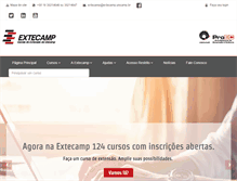 Tablet Screenshot of extecamp.unicamp.br